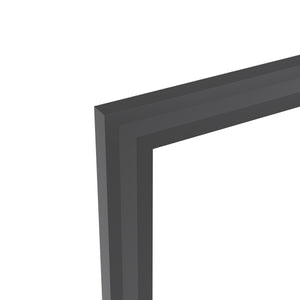 English Elm 60"x36" Oversized Modern Rectangle Mirror with Aluminum Frame Explosion-Proof Glass for Bathroom and Bedroom Black W708P297671