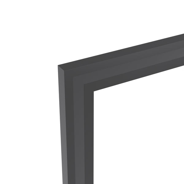 English Elm 60"x36" Oversized Modern Rectangle Mirror with Aluminum Frame Explosion-Proof Glass for Bathroom and Bedroom Black W708P297671