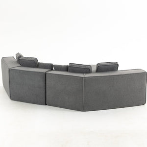 English Elm 132"oversized Teddy Velvet Modular Sectional Plush Foam Couch for Large Living Rooms W3326S00038