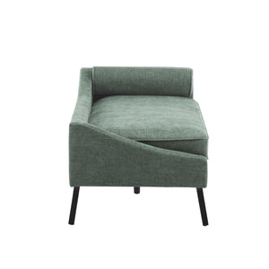 English Elm Christopher Knight Home® - CHAISE modern fabric lounge with rolled accent pillow, splayed birch legs and luxe comfort seating experience Green 68.25 L x 28 W x 17.75 H N776P291705G