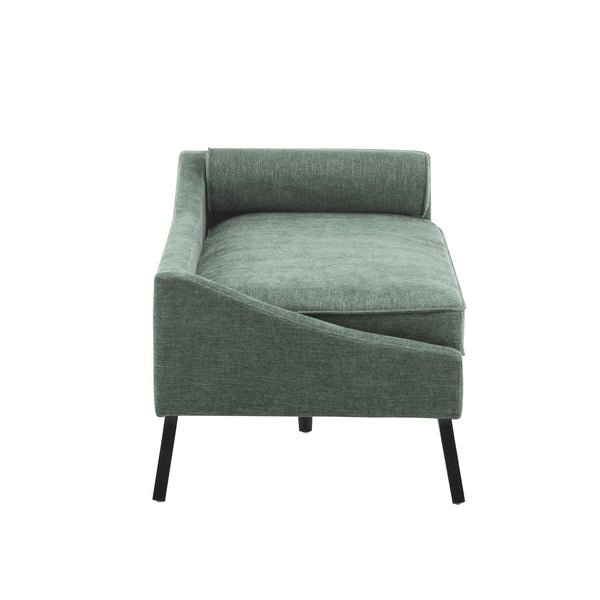 English Elm Christopher Knight Home® - CHAISE modern fabric lounge with rolled accent pillow, splayed birch legs and luxe comfort seating experience Green 68.25 L x 28 W x 17.75 H N776P291705G