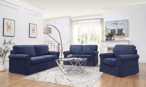 OSP Home Furnishings Ashton Loveseat Navy