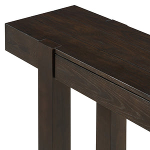 English Elm Trexm Ash Veneer Entryway Console Table Built in Power Outlet Drawer Rubberwood Espresso N715P361518P
