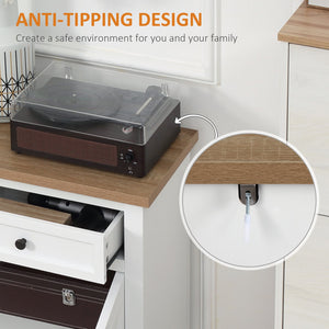 English Elm Homcom Versatile Sideboard Buffet Cabinet With Drawers & Double Doors For Stylish Storage Solutions W2225P217370