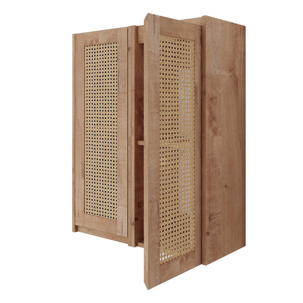 English Elm 24" Bathroom Side Cabinet - Wall-Mounted, Soft-Close Doors, Modern Design & Durable Storage Solution W999S00338