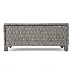 English Elm Christopher Knight Home® - PUERTA Outdoor 4-Piece Wicker Sofa Set with Waterproof Cushions, All-Weather Rattan, Compact Seating Black 52978.00BLK