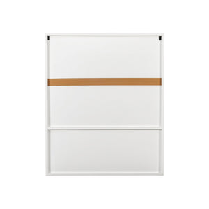 English Elm Bathroom Mirror Cabinet with Dual Tissue Slots, Adjustable Shelves, Durable Melamine Finish, 41" L W331P279735