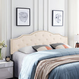 Christopher Knight Home® Contemporary Upholstered King Headboard with Tufted Stitching & Nailhead Trim