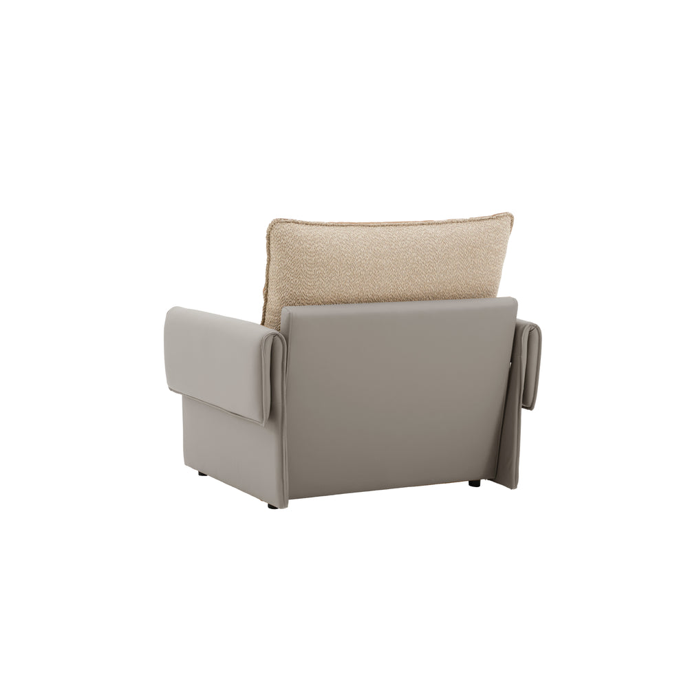 English Elm Modern Oversized Armchair - Stylish Accent Chair With Dual-Sided Upholstery For Living Spaces W2997P294039