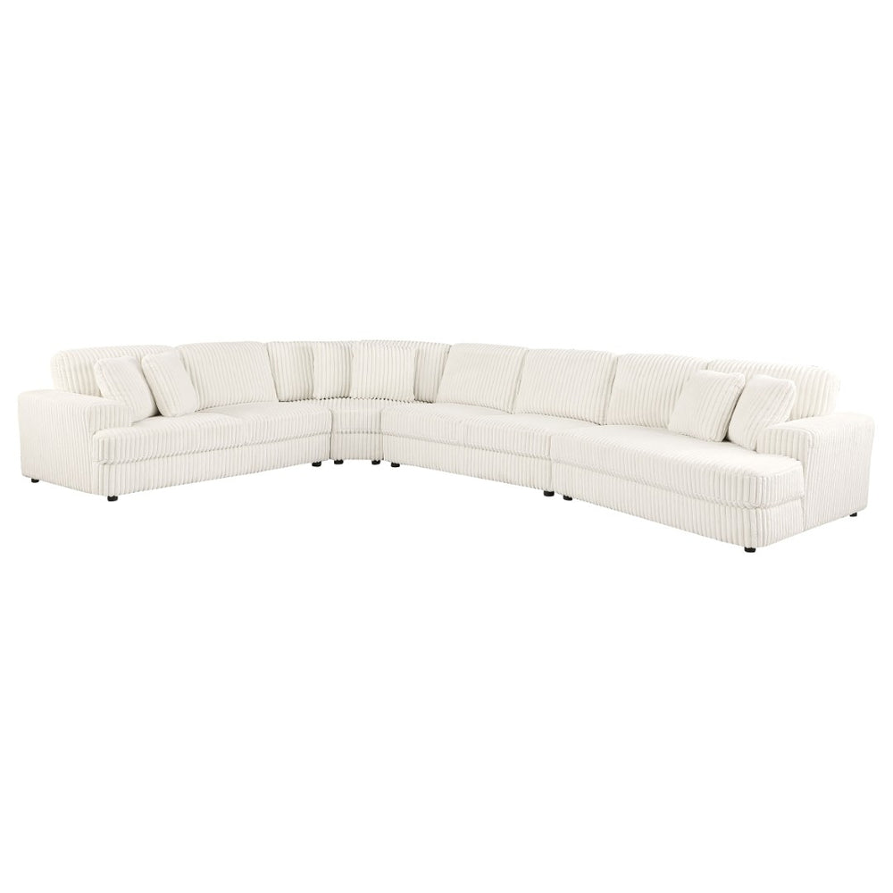 English Elm Langford Four Piece Corduroy Sectional Sofa Plush Modular Seating for Large Living Rooms B062S01489