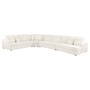 English Elm Langford Four Piece Corduroy Sectional Sofa Plush Modular Seating for Large Living Rooms B062S01489