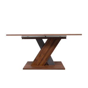 English Elm Multifunctional Extendable Console Dining Table with Geometric X Base Melamine Top W331S00179