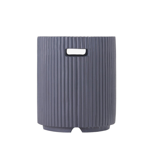 English Elm 17x19.9 Mgo Concrete Propane Tank Cover Outdoor Side Table with Metal Base Gray N772P409042G