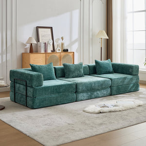 English Elm Compression Sofa - Versatile Chenille Convertible Floor Bed, No Assembly, Perfect For Small Spaces! W3723S00017