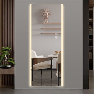 English Elm 65*21In Led Mirror Full Length - Frameless Wall-Mounted Lighted Design With Three-Color Illumination W2709P268898