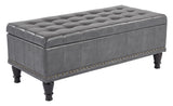 OSP Home Furnishings Caldwell storage ottoman Grey