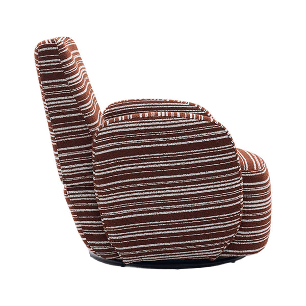 English Elm Modern 360° Swivel Boucle Armchair with High-Resilience Sponge, 550lb Capacity, Cozy Lounge Accent Chair Red W395P355443