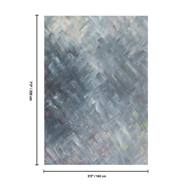 English Elm Artistic Turkish Woven Slate Area Rug Low Pile Gallery Style for Living Spaces B186P428937