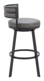 Gimsby Swivel Barstool Gray 110332 Zuo Modern