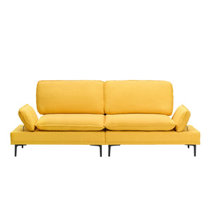 English Elm 89 Inch Premium Soft Yellow Sofa - Stylish, Compact Comfort For Apartment & Office Spaces, Modern Design W1658S00062