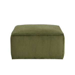 English Elm Christopher Knight Home® - ISABELLA PU Ottoman with Faux Leather Upholstery, Pocket Coil Comfort, Plywood Frame, Modern Accent Chair Olive Green N757P180768V