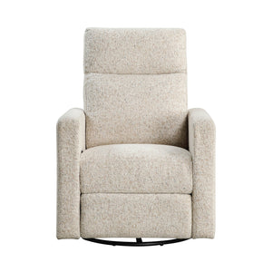 English Elm Contemporary Olathe Swivel Gliding Recliner Chair in Quartz Chenille with Smooth 360° Motion Comfort Beige 31 L x 30.5 W x 26 H B011P396181