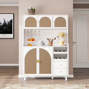 English Elm Accent Storage Cabinet with Pine Feet, Metal Handles, Anti-Tip L-Bracket, Stable, Easy-Clean Finish W688P183923