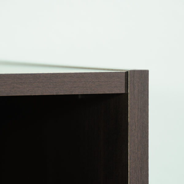 English Elm Desk, Sleek Brown Finish With Adjustable Storage - Ideal For Compact Home Office Or Bedroom Use B356P402653