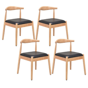 English Elm Weave Dining Chairs Set Of 2 - Mid-Century Modern Oak Frame, Handwoven Seat For Stylish Comfort T3623P371953-GIGA