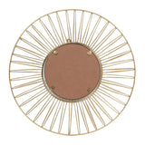 Christopher Knight Home® - Noble House - Hopedale Modern Glam Handcrafted Round Sun Wall Mirror, Gold