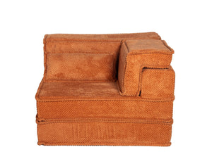 English Elm Compression Mahjong Sofa - Versatile Modular Floor Sofa Bed In Orange, Plush Memory Foam Comfort W3723P377144
