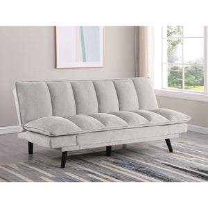 English Elm Fullerton Velvet Channel Tufted Convertible Sleeper Sofa with Splayed Legs for Studio Spaces B062P447777