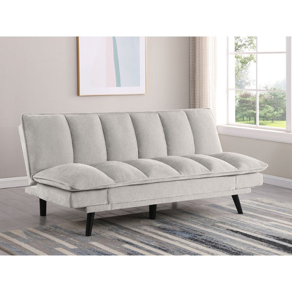 English Elm Fullerton Velvet Channel Tufted Convertible Sleeper Sofa with Splayed Legs for Studio Spaces B062P447777