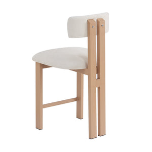 English Elm Christopher Knight Home® - 26.5'' Stylish Round Stools with Low Back - Comfortable Upholstered Seats, Walnut Base, Metal Frame Natural+White N780P236628N