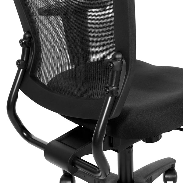 OSP Home Furnishings Soft Frame Ergonomic Task Chair with Mesh Back and Pu Padding for Home Office Use 69353-30
