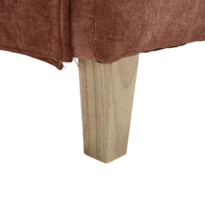 English Elm Foldable mid-century sleeper sofa bed recliner 3-in-1 convertible for small spaces with pillows and storage Orange W395P290558