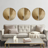 Madison Park Radiant Glam/Luxury Half-moon 2-piece Metal Wall Decor Set MP95B-0319 Gold