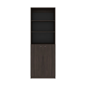 English Elm Bookcase Benzoni Nova Stained Walnut – Modern 4-Shelf Engineered Wood Storage, Durable Elegance B092P386506 B092P386506