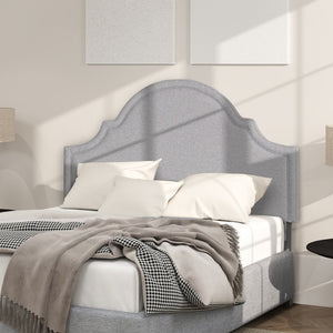 English Elm Catherine Queen Upholstered Headboard Woven Polyester Tailored Boutique Bedroom Style B2719P238660