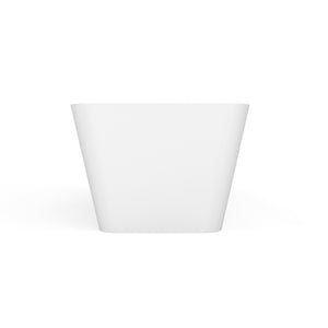 English Elm 67 Inch Stone Resin Freestanding Soaking Tub Matte White Spa Bath for Bathroom W1613P358116