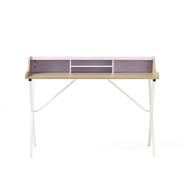 English Elm Christopher Knight Home® - COMPUTER Modern Light Pink Teak Desk with Iron Legs, Hutch Shelf for Organized Chic Home Office 56973.00