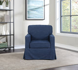 OSP Home Furnishings Halona Upholstered Armchair Navy