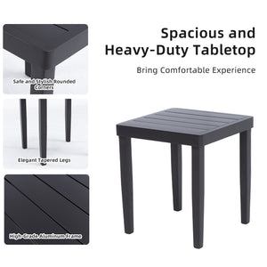 English Elm 3PC TouchTilt Chaise Lounge Set with Sunbrella Cushions, Aluminum Frame, Wheels, Tapered Legs, Ember Black W1886P175986