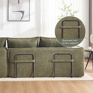 English Elm Modern Minimalist Modular Sectional Sofa - Stylish Cloud Couch With Right-Facing Chaise For Cozy Living W2959S00013