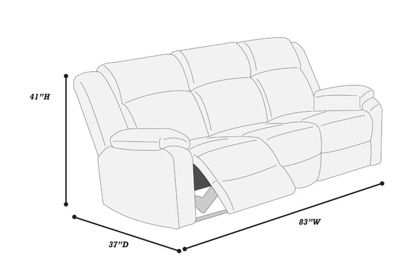 English Elm Contemporary Corduroy Reclining Sofa Set with Plush Pillow Arms for Living Rooms B011S02401