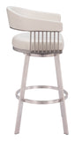 Bantry Swivel Barstool White 110046 Zuo Modern