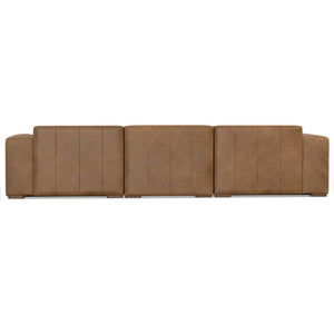 English Elm Rex 2-Seater Sectional Sofa With Left Chaise In Caramel Brown Leather – Comfort Meets Style! B136P199226-GIGA