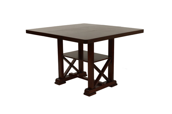 English Elm Classic 60" Dining Table with 18" Butterfly Leaf — Elegant Veneer Finish, Sturdy Rubberwood Base, 30"H Cherry 56 L x 56 W x 7 H B011S01791