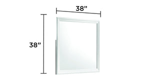 English Elm Blaze Large Modern Wood-Framed Mirror for Bedroom or Dresser — Sleek Clean Lines, Durable Craftsmanship White B009P286631