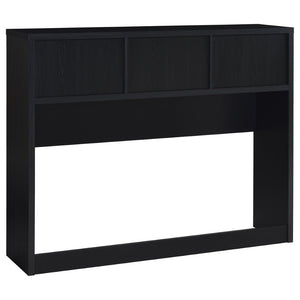 English Elm Geary Queen Bookcase Headboard Bedroom Set with Usb Charging Nightstands Black B062S01694